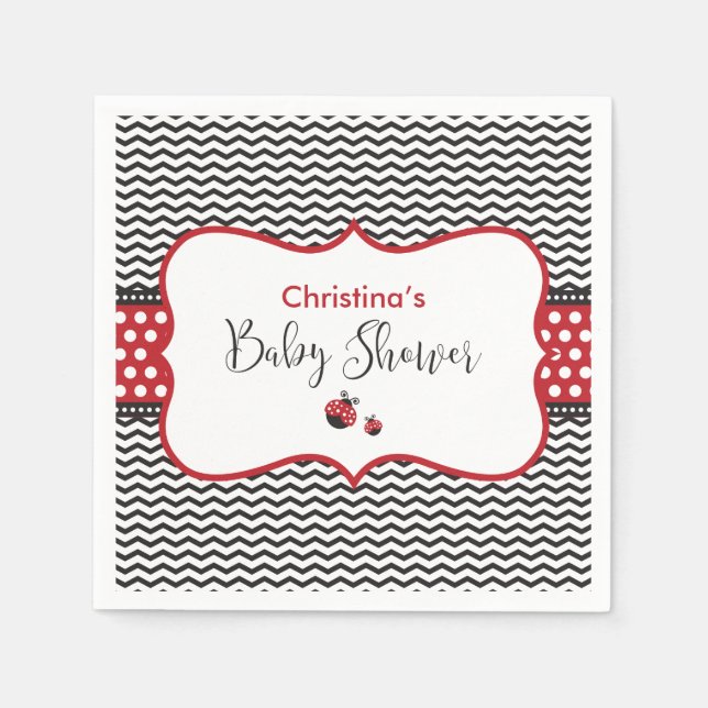 Red Ladybug Napkin (Front)