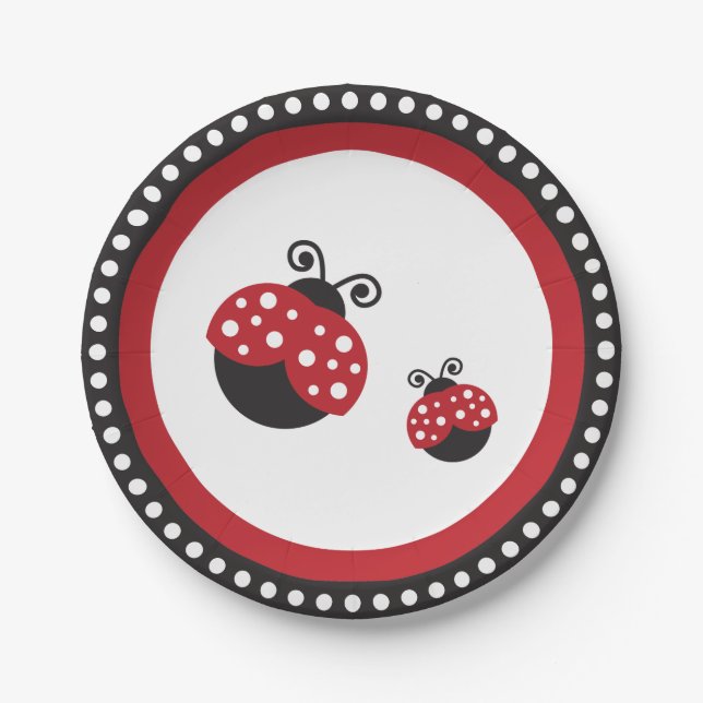 Red Ladybug Paper Plate (Front)
