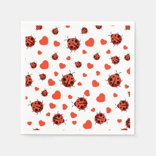 Red Ladybug Paper Plates Napkin