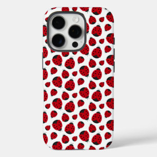 Red Ladybug Pattern iPhone 16 Pro Case