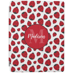Red Ladybug Pattern Personalised iPad Cover