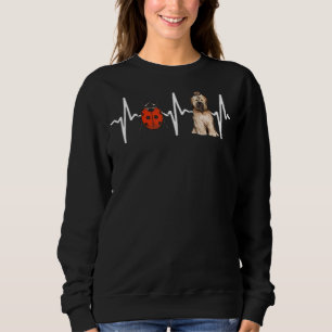 Red Ladybug Tibetan Terrier Heartbeat Dog Sweatshirt
