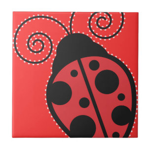 Red Ladybug Trivet Tile