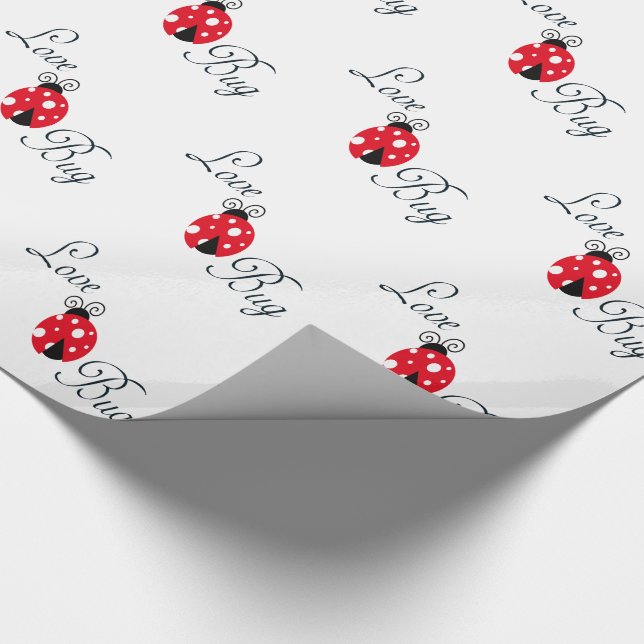 Red  Ladybug Wrapping Paper (Corner)