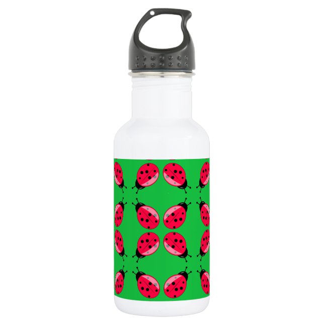 Red Ladybugs 532 Ml Water Bottle (Front)