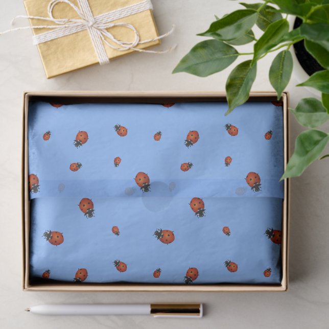 Red Ladybugs Lady Beetles Tissue Paper (Gift)