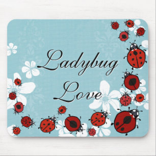 Red Ladybugs Mousepad