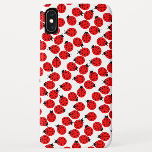 Red Ladybugs Pattern Case-Mate iPhone Case (Back)