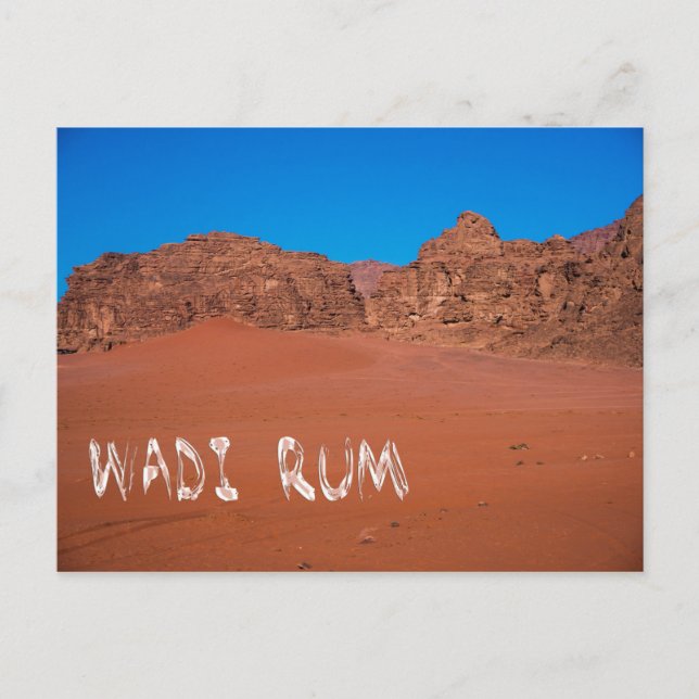 Red Landscape of Wadi Rum Postcard (Front)