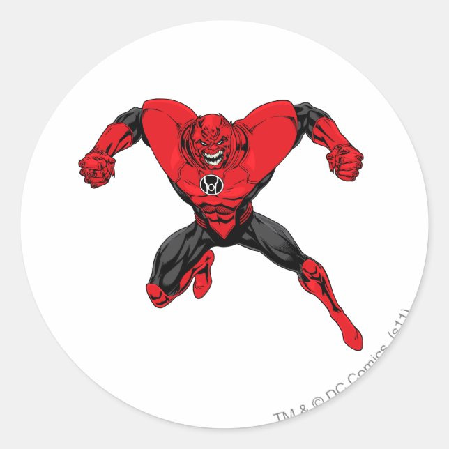 Red Lantern Corps - Rage Jump 1 Classic Round Sticker (Front)
