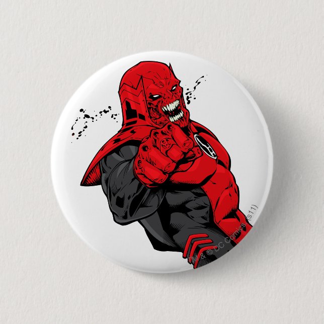 Red Lantern Corps - Rage Leaning 1 6 Cm Round Badge (Front)