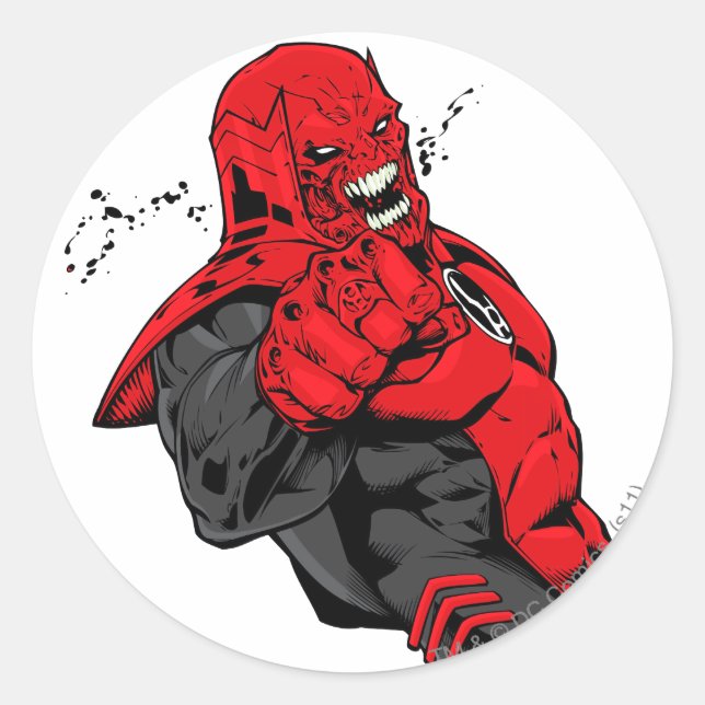 Red Lantern Corps - Rage Leaning 1 Classic Round Sticker (Front)
