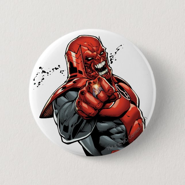 Red Lantern Corps - Rage Leaning 2 6 Cm Round Badge (Front)