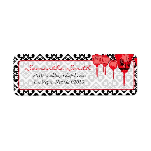 Red Lanterns Return Label B Return Address Label (Front)