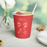 Red Large Bow Bridal Shower Paper Cup<br><div class="desc">Red Large Bow Bridal Shower Paper Cup</div>