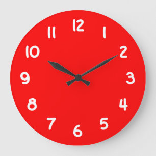 Red Large Clock