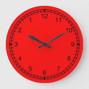 Red Large Clock