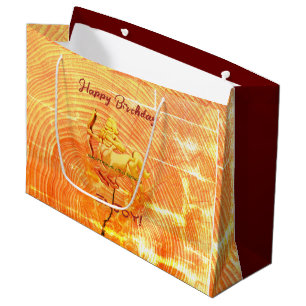 Red Large Sagittarius Birthday Gift Bag