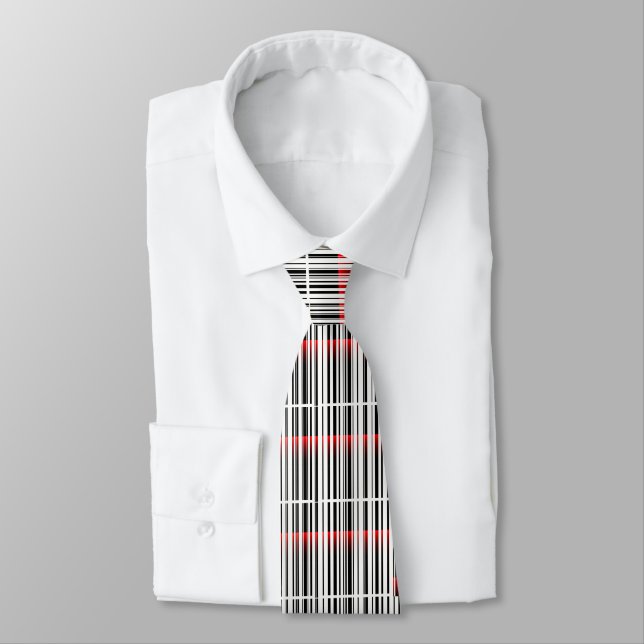 Red Laser and Barcode  Tie (Tied)