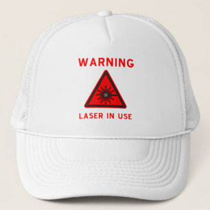 Red Laser Warning Symbol Cap