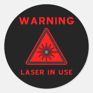 Red Laser Warning Symbol Sticker