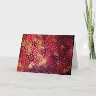 Red Lattice Greeting Card (salutation inside)