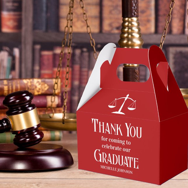 Red Law School Customised Graduation Party Favour Box (Creator Uploaded)