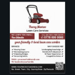 Red Lawn-Mower, Lawn Care Services Flyer<br><div class="desc">Red Lawn-Mower,  Lawn Care Services Advertising Flyer by The Business Card Store.</div>