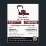 Red Lawn-Mower, Lawn Care Services Flyer<br><div class="desc">Red Lawn-Mower,  Lawn Care Services Advertising Flyer by The Business Card Store.</div>