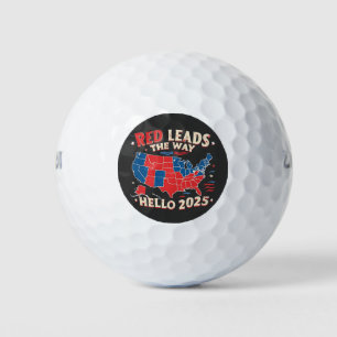 Red Leads the Way Hello 2025 Inauguration Trump Golf Balls