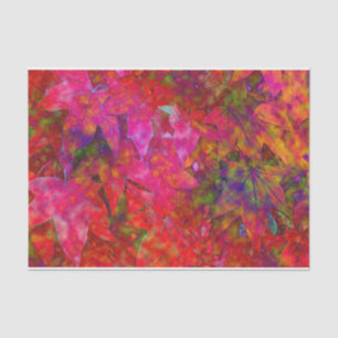 Red Leaf Abstract Tissue Paper