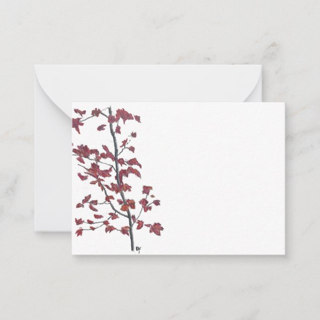 Red Leaf Note Card (Front)