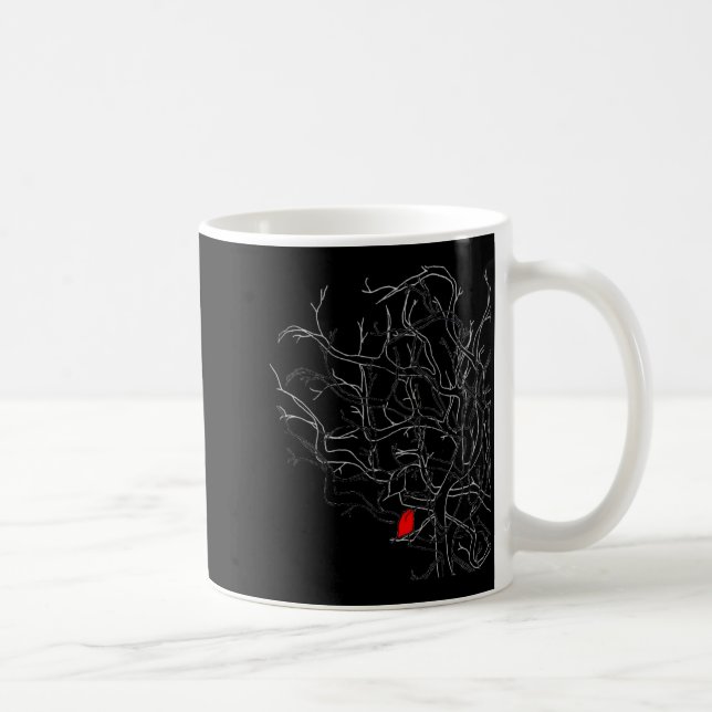 Red Leaf T Shirt  Coffee Mug (Right)