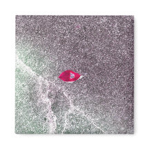 Red Leaf with Speckled Sand