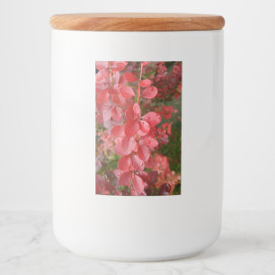 Red Leafs Food Container Label