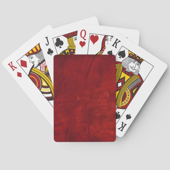 red leather abstract playing cards (Back)