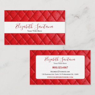 Red Leather Business Card