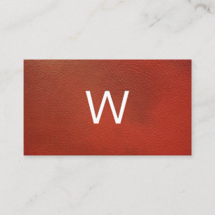 Red Leather Business Card
