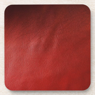 Red leather design coaster