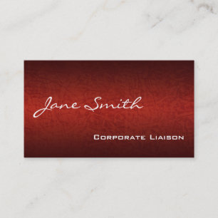 Red Leather Modern Professional Business Cards