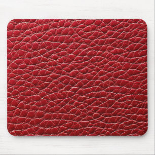 Red leather pattern mouse pad