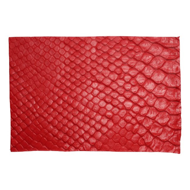 Red Leather: Product Showcase Pillowcase (Front)