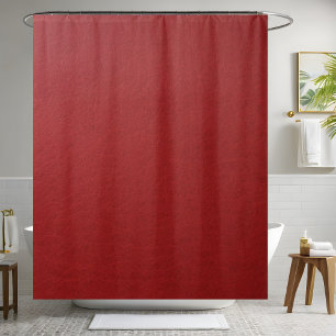 Red Leather Shower Curtain 