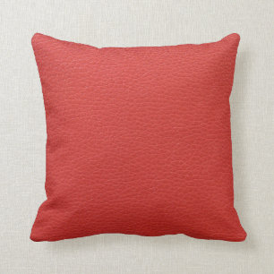 Red Leather Texture Cushion