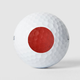 Red Leather Texture Golf Balls