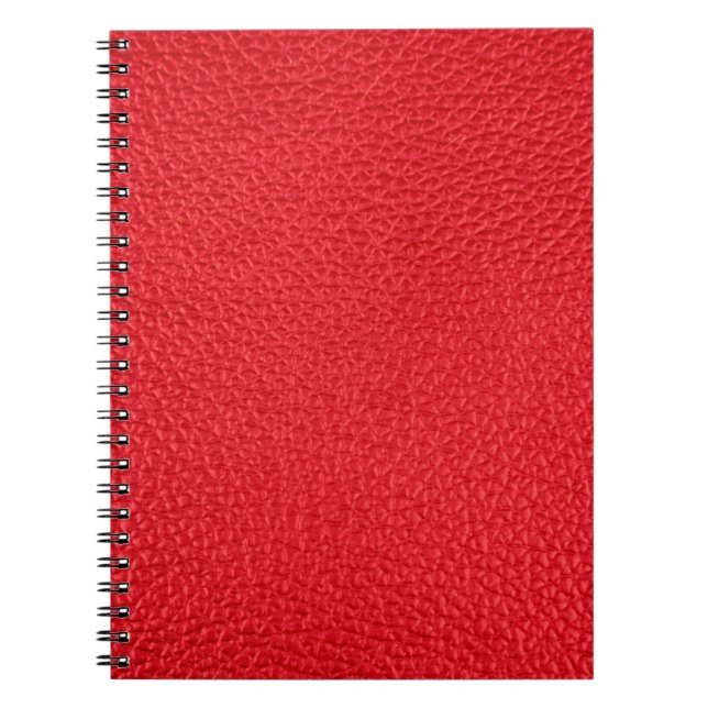 Red leather texture notebook (Front)