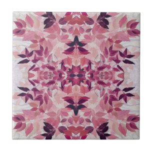 Red Leaves Kaleidoscope 13 Tile