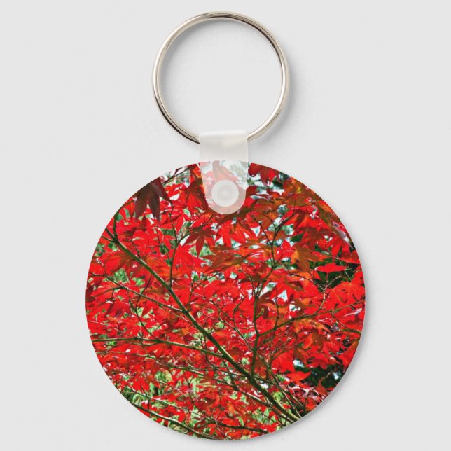 Red leaves key ring (Front)