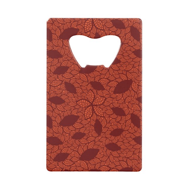 Red leaves pattern on orange (Front)