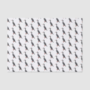 Red-legged cormorant bird cartoon illustration tissue paper
